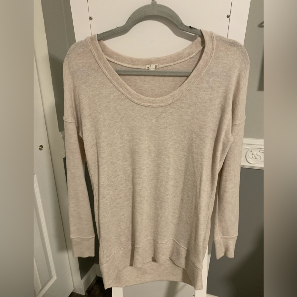 tan comfy long sleeve crew neck